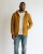 Męska musztardowa bluza z kapturem i suwakiem