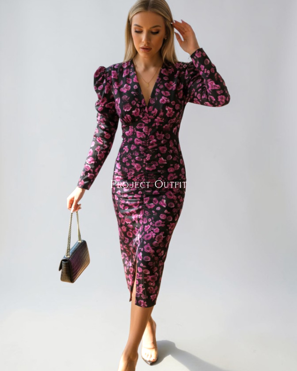 elegancka_sukienka_midi_kwiaty_czarna