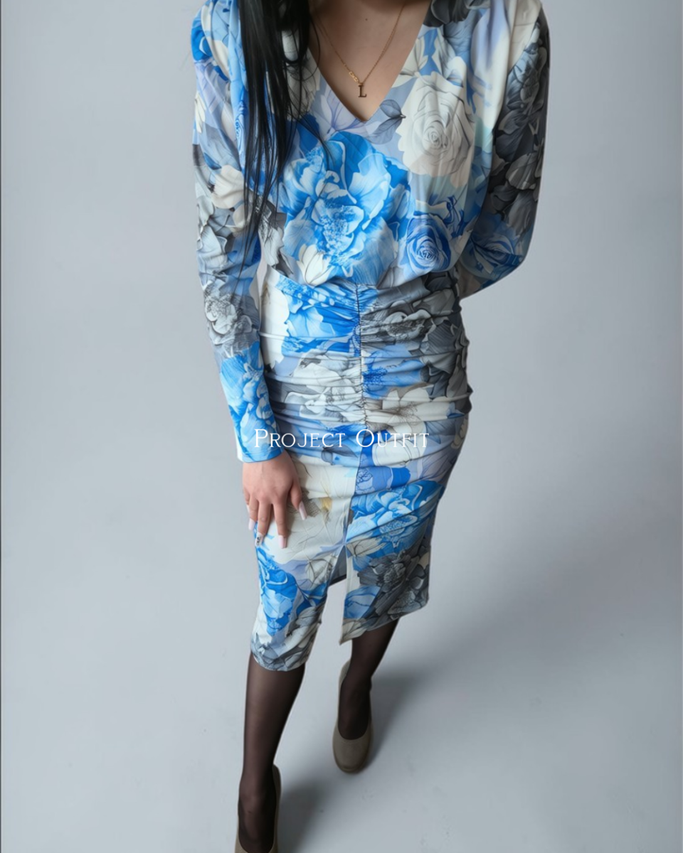 elegancka_sukienka_midi_dekolt_v_drapowania