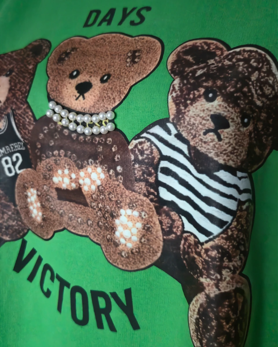 bluza-damska-oversize-misie-zielona-2