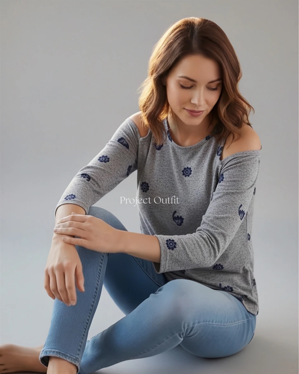 bluzka-damska-cold-shoulder-szara-kwiatuszki