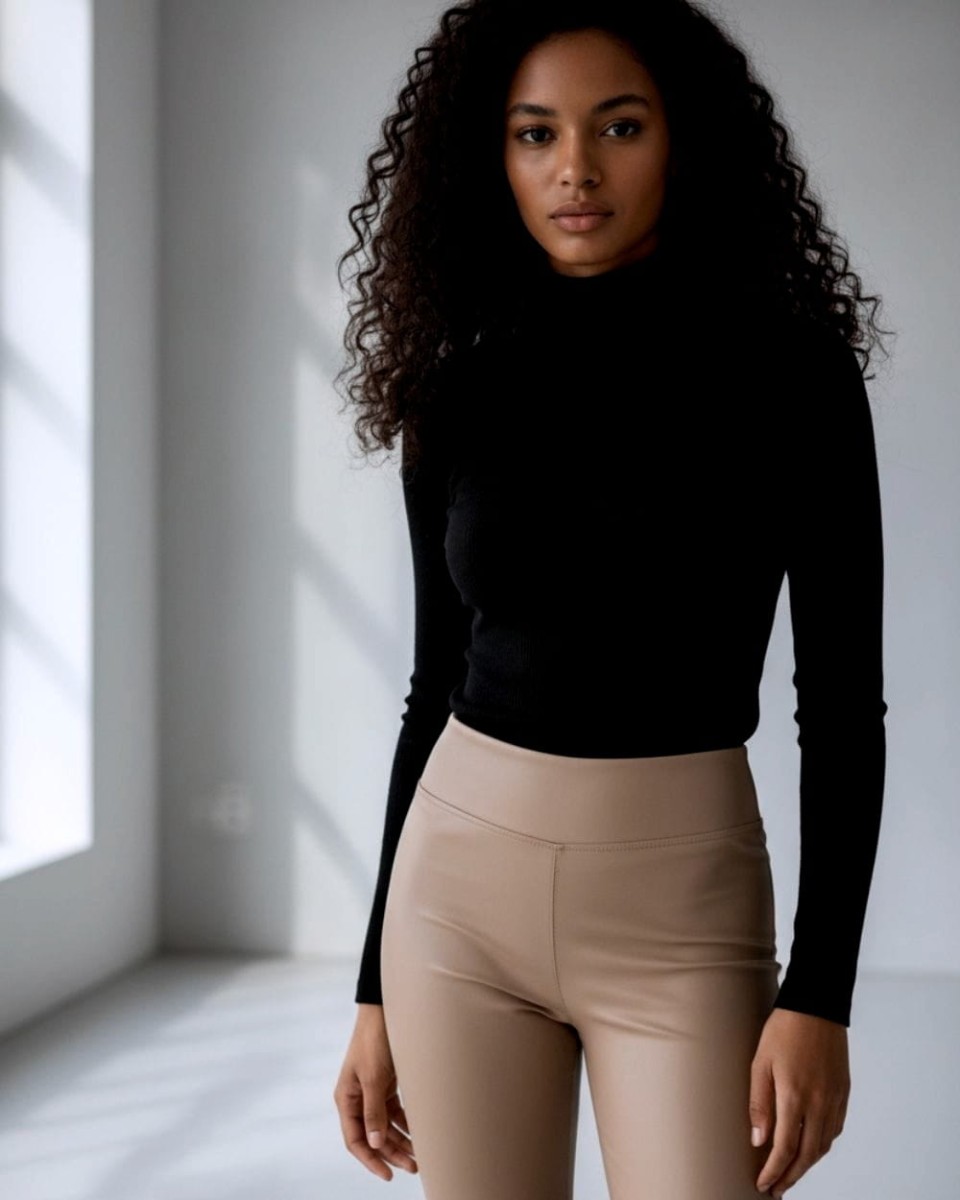 Legginsy eko skóra M.Sara push up