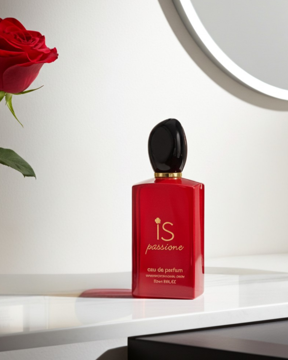 Perfumy damskie iS passione w czerwonym flakonie