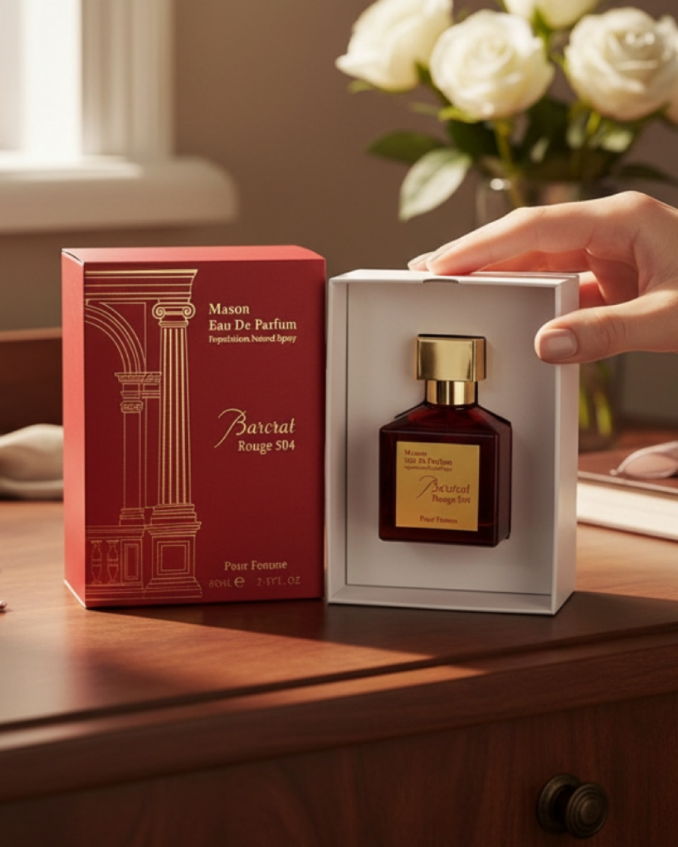 Inspirowane Perfumy damskie Barcrat Rouge 604 w eleganckim, luksusowym flakonie.